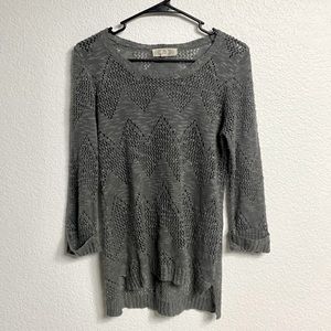 PINK ROSE Gray Loose Fit Knitted Sweater 🖤